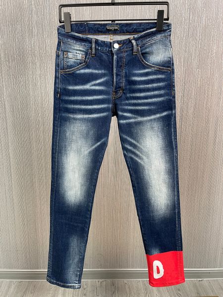 

dsq phantom turtle jeans men jeans mens luxury designer jeans skinny ripped cool guy causal hole denim fashion brand fit jean man washed pan, Blue