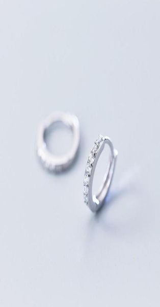 

sterling silver small black cubic zirconia huggie hoops earrings for womens mens round circle ear ring earings fine jewelry hoop6341106, Golden;silver