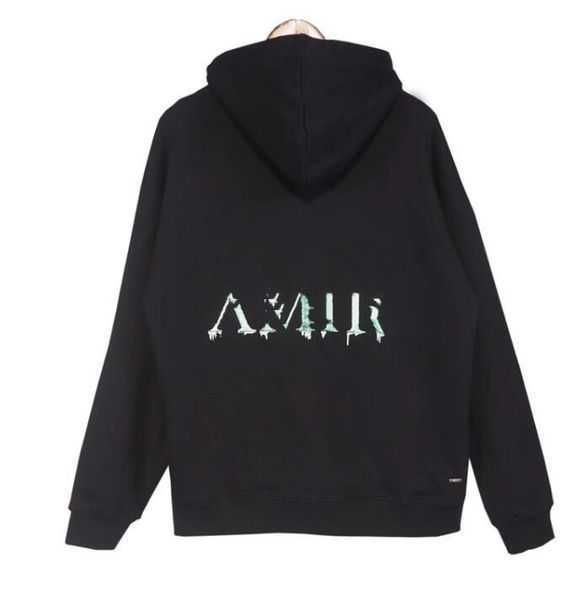 

amirri mens women hooded designers hoodies winter warm man clothing long sleeve pullover cottons clothes tracksuits sets sweatshirts 8 pw3n, Black