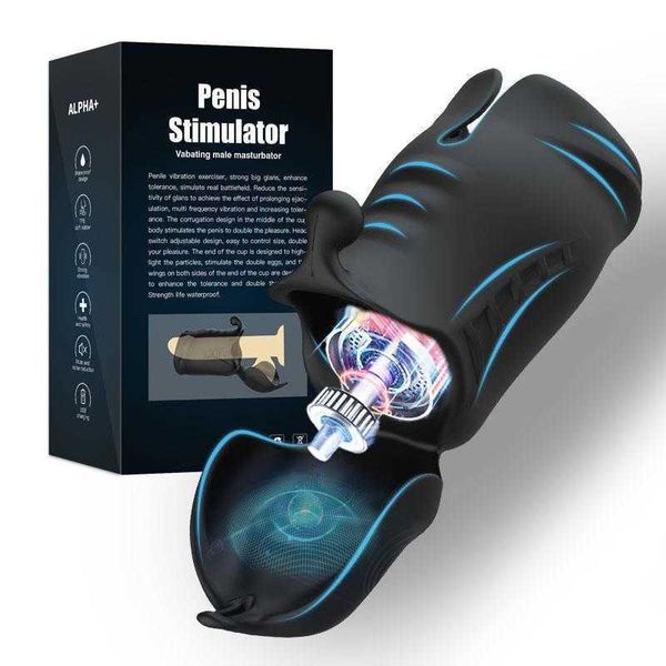 

alpha male exercise massager vibration pulse masturator product trainer aircraft cup