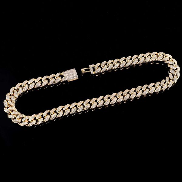

925 silver hip hop cuban link chain gold moissanite cuban bracelet