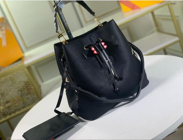 

neonoe leather bucket bag handbag single shoulder bag crossbody bagchampagne bucket aged print grain cow leather