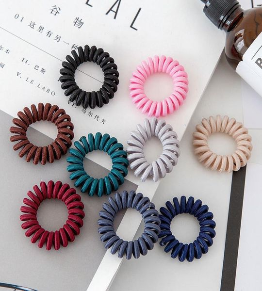 

telephone hair band fashion design ponytail holder band 9 color elastic phone cord line hair tie hair accessories dha27999325925, Pink