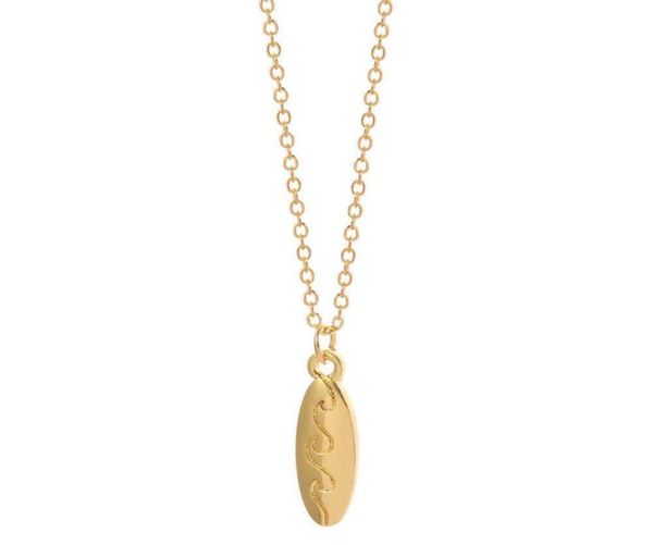 

classic 925 sterling silver gold filled surf board charm wave necklaces pendant jewelry for women or men70009196481737