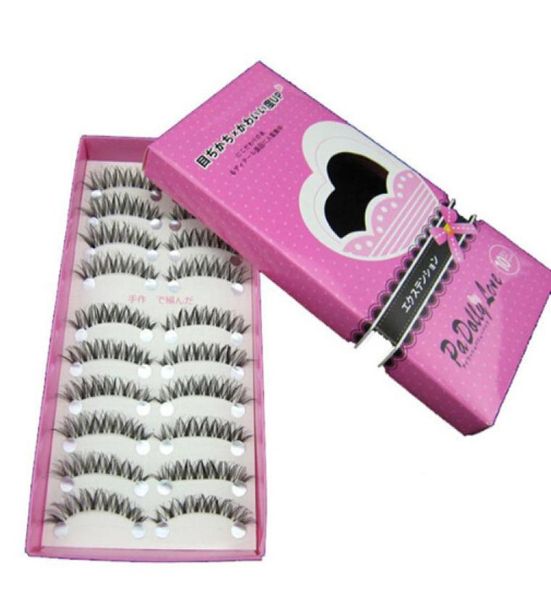 

new japanese style black 10 pairs highquality false eyelashes makeup tools natural thick cross long eyelashes lashes8476352