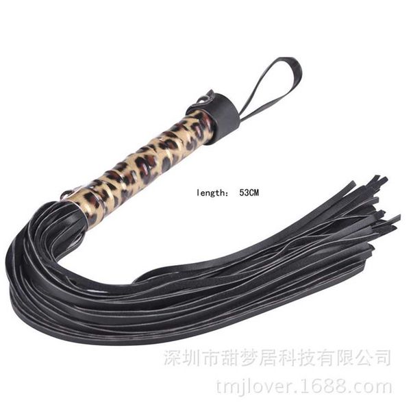 

leopard pattern leather whip couple toys health products 50% outlet online