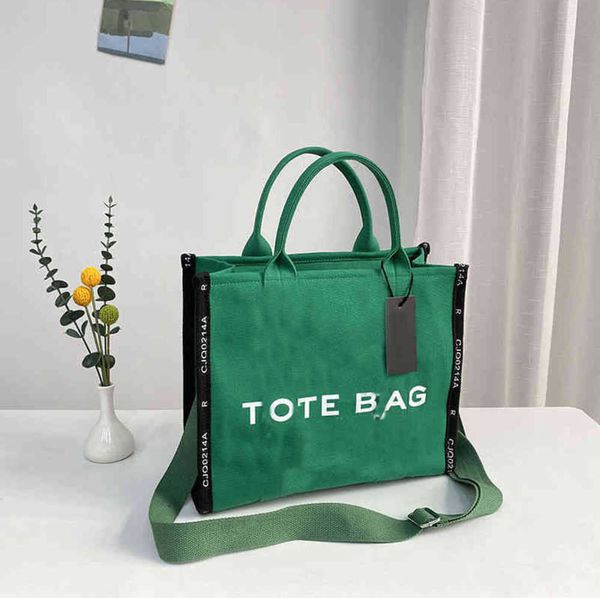 

marc tote bag canvas designer handbags large capacity shoulder women shopping messenger letters print luxury and high sense