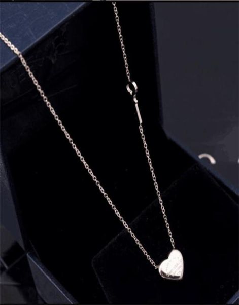 

fashion brand contracted rose gold key necklace peach heart charm necklace women heartshaped love necklace valentine039s day g68639312486, Silver