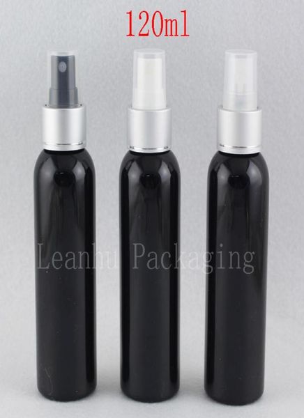 

120ml x 40 black cosmetic plastic spray bottle 120cc aluminum spray nozzle fine mist pump perfume bottles containers 4oz6358162