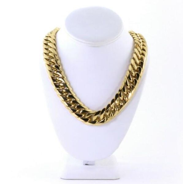 

mens miami cuban link curb chain 14k gold plated hip hop 21mm thick chain 240390394482532, Silver