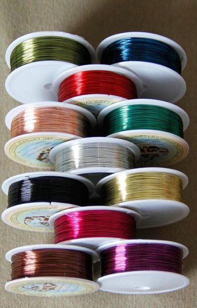 

new 23m(1roll) special copper craft bead wrap jewelry making cord3548389, White;red