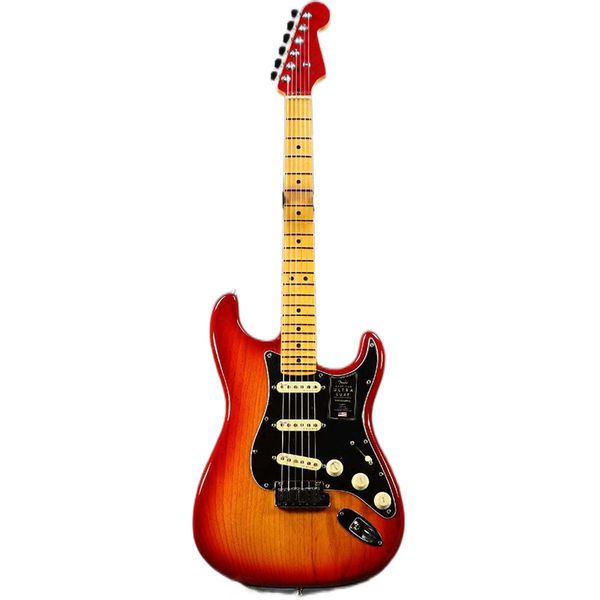 

ultra luxe st maple fingerboard plasma red burst electric guitar