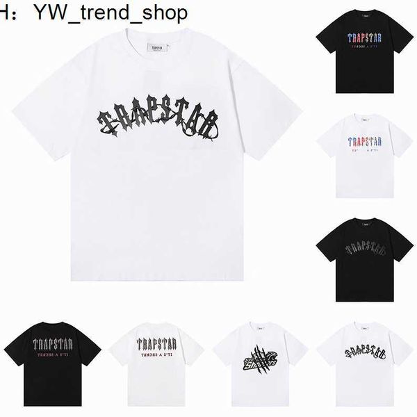 

2023 trapstar mens t shirts women designers t-shirts trapstars cotton tees polos shirt chandal tuta ensemble clothing shooters clothes1, White;black
