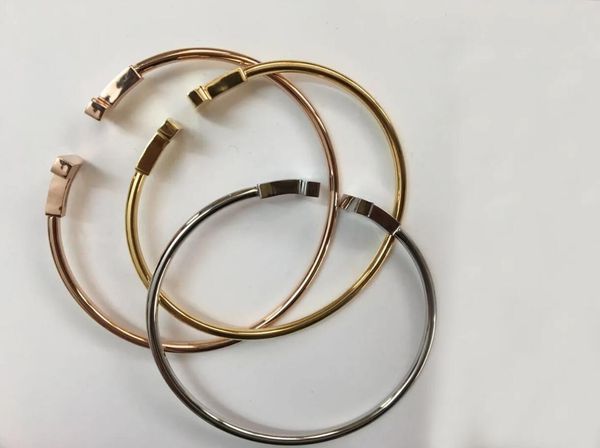 

gold bangle fine nail sterling silver hollow elastic bracelet 16-18cm diamond for woman designer t0p quality official reproductions premium, Black