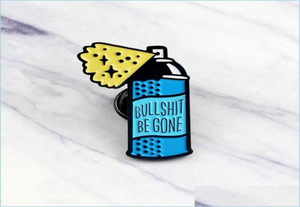 

pins brooches cartoon be gone enamel brooches pins spray bottle badge coat jewelry gift brooch 1463 e3 drop delivery dhqhy7568660, Gray