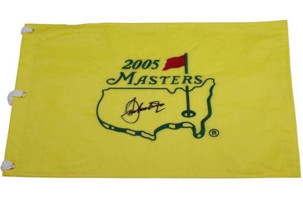 

seve ballesteros 2005 yellow auto collection signed signatured autographed open masters glof pin printed flag5375581