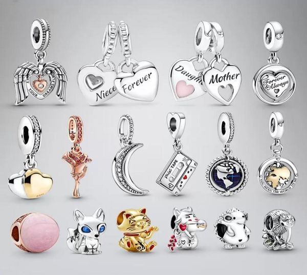 

925 sterling silver dangle charm oval cabochon amulet pendant solitaire clip bead fit charms bracelet diy jewelry accessories1795972, Black