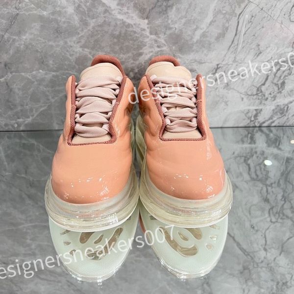 

2023 new luxurys fashion sneakers white shoes leather thick soled elevated men's and women's shoes versatile classic casual couple, Black