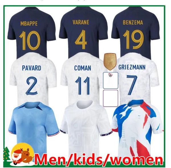

french club full sets 2023 benzema soccer jerseys 2024 mbappe griezmann saliba pavard kante maillot de foot equipe maillots men women / kids, Black;yellow
