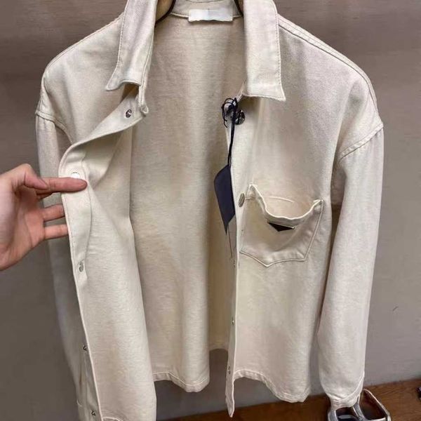 

spring and autumn men's lapel casual shirt coat, polyester fabric is soft and wrinkle resistant, loose version of leisure fashion, men, White;black