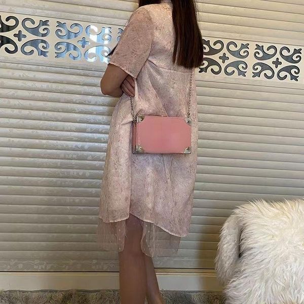 

2023 new box mini square bag fashion chain single shoulder crossbody bag
