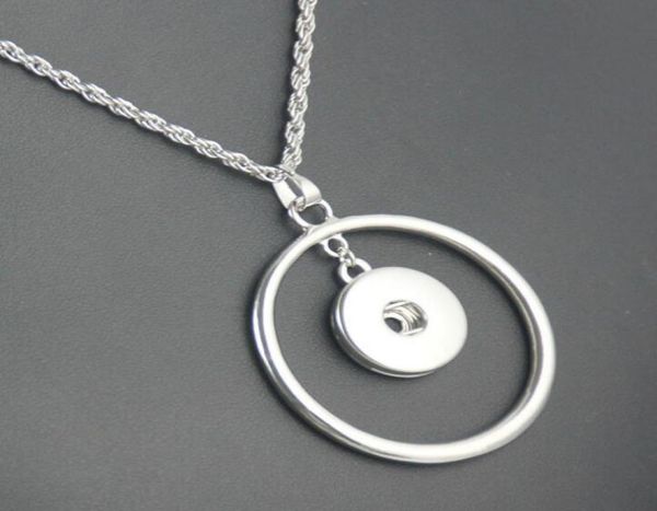 

snap button jewelry necklace ne202 fit 18mm 20mm snaps ginger snap buttons necklacep3501711, Silver