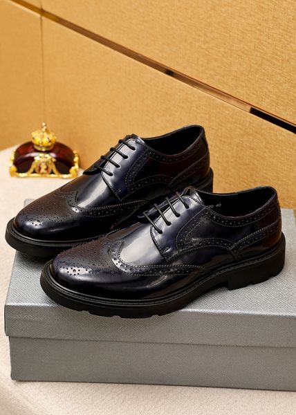 

2023 men party wedding formal dress shoes casual brand business office oxfords genuine leather designer flats size 38-45, Black