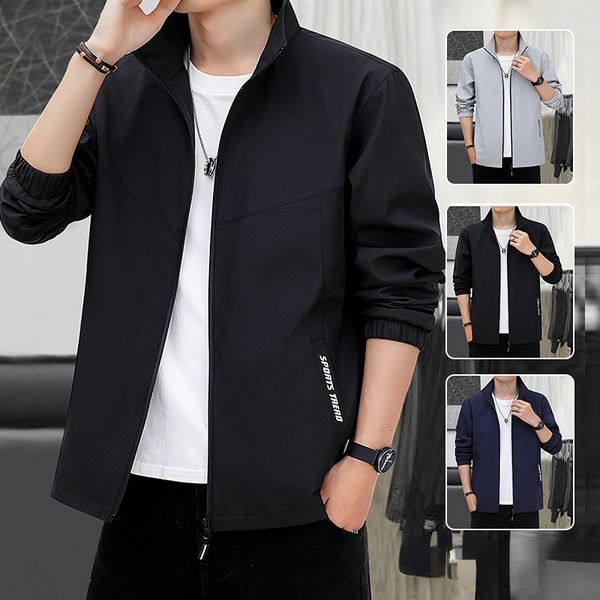 

men's jackets mens bomber jacket spring autumn men slim fit solid baseball thin jackets brand casual coat fashion male windbreaker 2307, Black;brown
