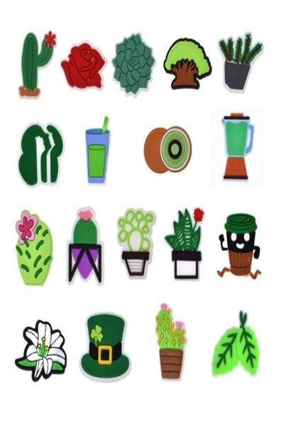 

100pcslot cute green pvc shoe buckle shoes accessories cartoon ornaments fit for croc charms jibz party girls boys gift1084277, Bronze;silver