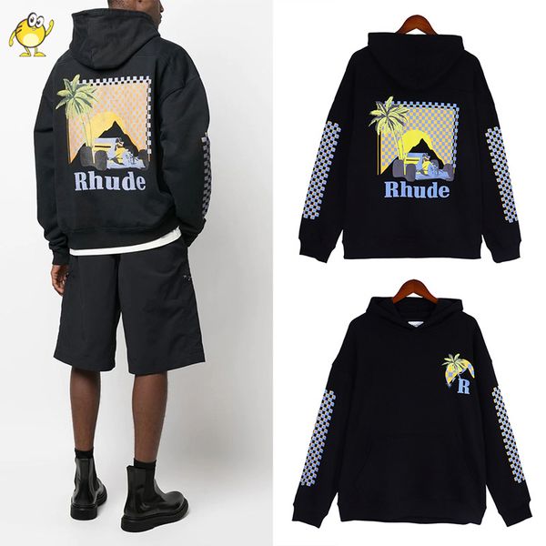 

hoodies men woman 1 casual vintage loose black pullover sweatshirts, Black;brown