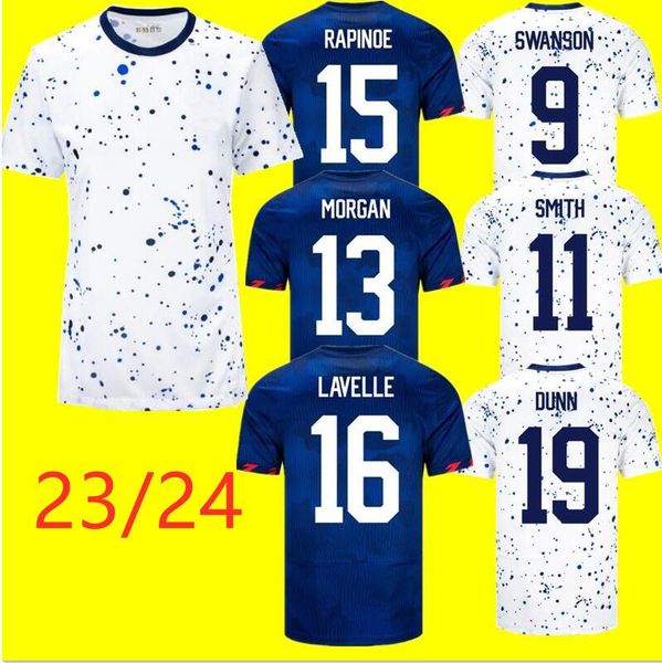 

uswnt usas soccer jersey football shirts 2023 4 stars woman kids kits usmnt maillot de foot men concacaf gold cup 2024 usmnt women's wo, Black;yellow