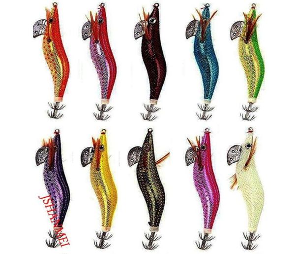 

10pcs luminous squid jigs hard fishing lures 25 30 35 squid bait jig hooks4392801