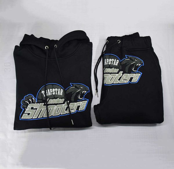 

men's tracksuits casual embroidered men women hoodie trapstar london shooters hooded tracksuit designer sportswear pullovers 2023, Gray