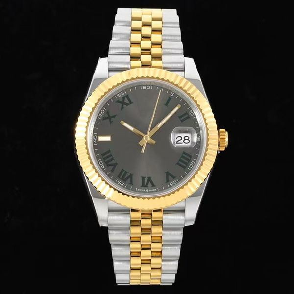 

with original box luxury watch datejust president sliver gold watch day date 41mm sapphire 904l stainless steel bezel mechanical automatic m, Slivery;brown