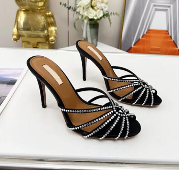

women's peep toe high heel cleo sandals crystal fairy diamond posterior frenulum lacing stiletto heels casual comfort footwear, Black