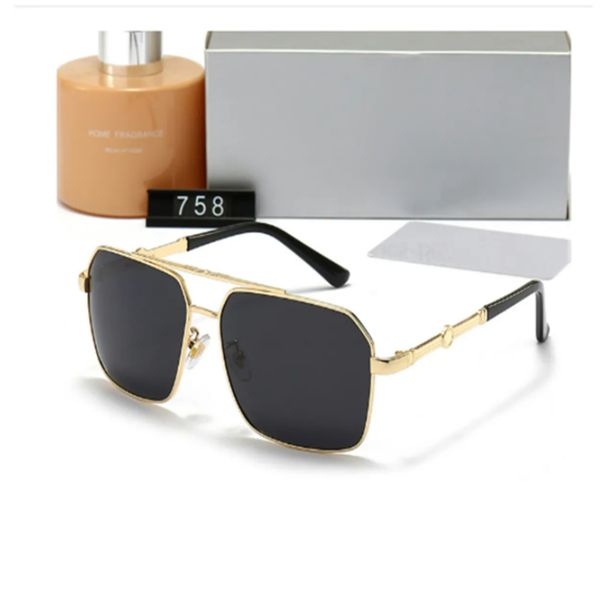 

2023 fashion designer sunglasses for men classic attitude 0259 metal square frame pop retro avant-garde outdoor uv 400 protective sunglasses, White;black
