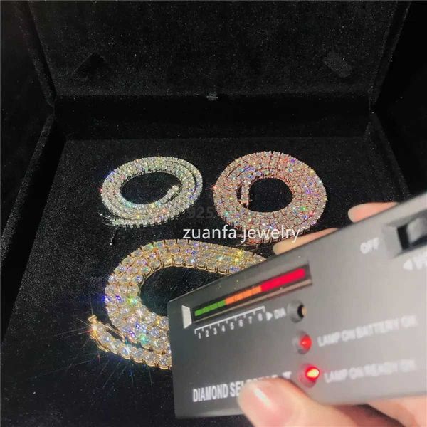 

price hip hop 925 sterling silver 2mm 3mm 4mm 5mm 6.5mm vvs moissanites diamond necklace moissanite tennis chain