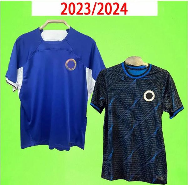 

23 24 cfc soccer jerseys home away third nkunku lukaku mudryk fernandez pulisic sterling mount cucurella chilwell koulibaly colwill uniform, Black;yellow