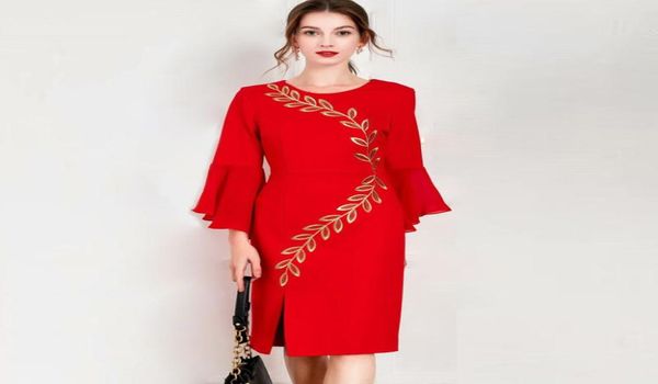 

women039s runway dresses o neck long sleeves beaded ruffles front split elegant pencil dress vestidos5246264, Black