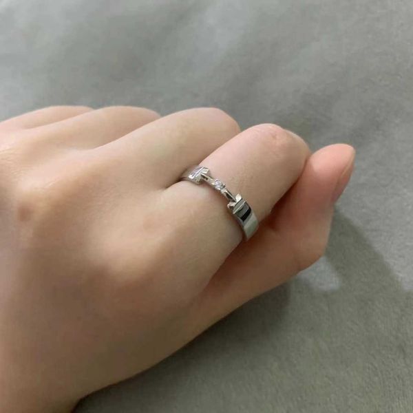 

famous brand tiffay s925 all body pure silver material couple style diamond ring fashion and elegant personalized original logo