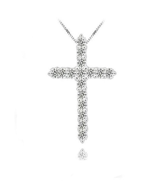 

925 silver cross pendant necklace925 sterling silver with luxury austria crystal3 layer platinum plated pendant necklaces6209502