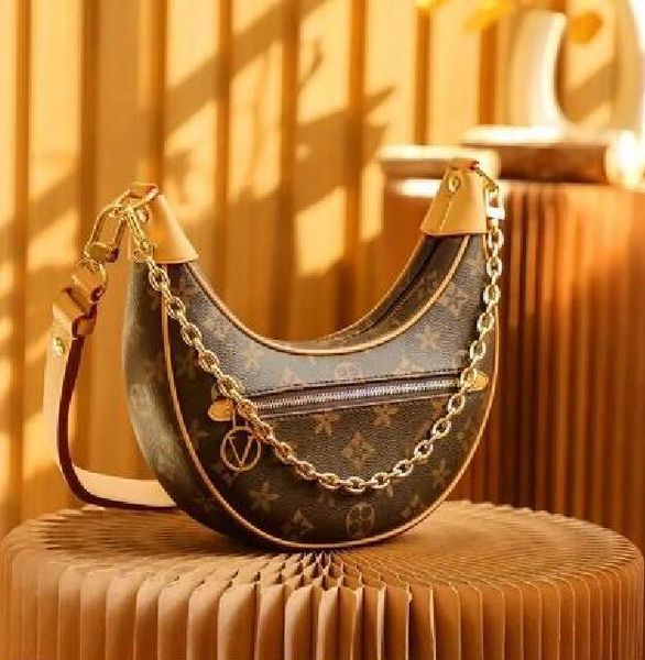

over the moon welfare m81098 loop half-moon baguette handbags totes designer bags bag m81098 chain shouldbag crossbody tote luxurys high qua