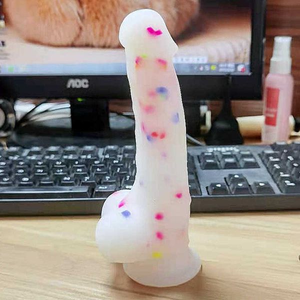 

jelly white color mini simulation silicone female massage stick toy