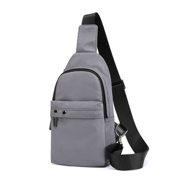 

new chest bag men's shoulder bag oblique chest bag water proof travel small backpack chest bag earphone bag