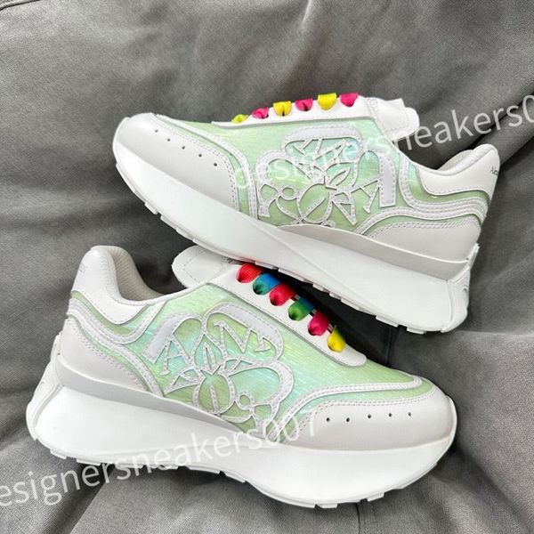 

2023 new luxury designer women mens casual shoe fashion genuine leather mixed color woman trainers sneakers flats loafers female footwear xs, Black