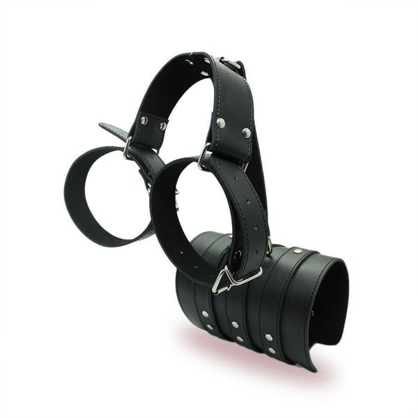 

toys leather hand binding alternative couple reverse back handcuffs