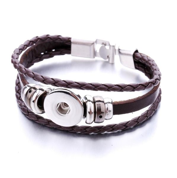 

28pcslot new handmade print leather bracelets glass snap buttons fashion bracelet bangle for woman men jewelry8863776, Golden;silver