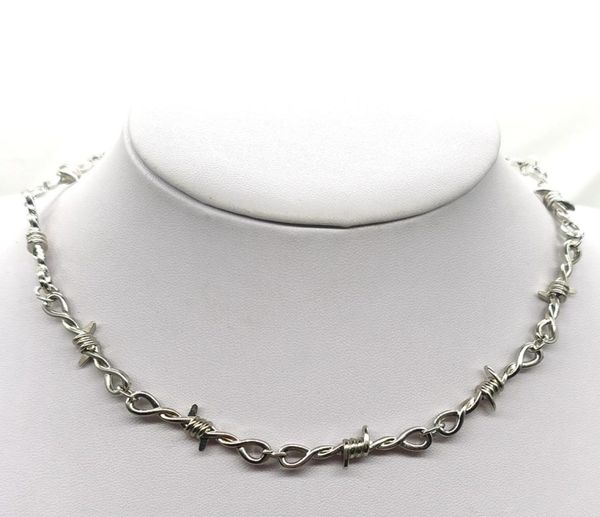 

bracelet & necklace small brambles iron women hip-hop gothic punk style barbed little thorns chain choker gifts jewelry8227627, Silver