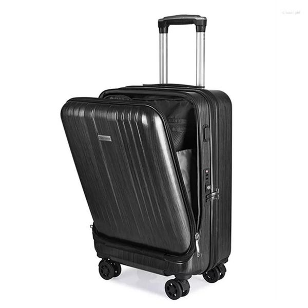 

suitcases travel suitcase cabin rolling luggage with lapbag women trolley charging usb men upscale business box