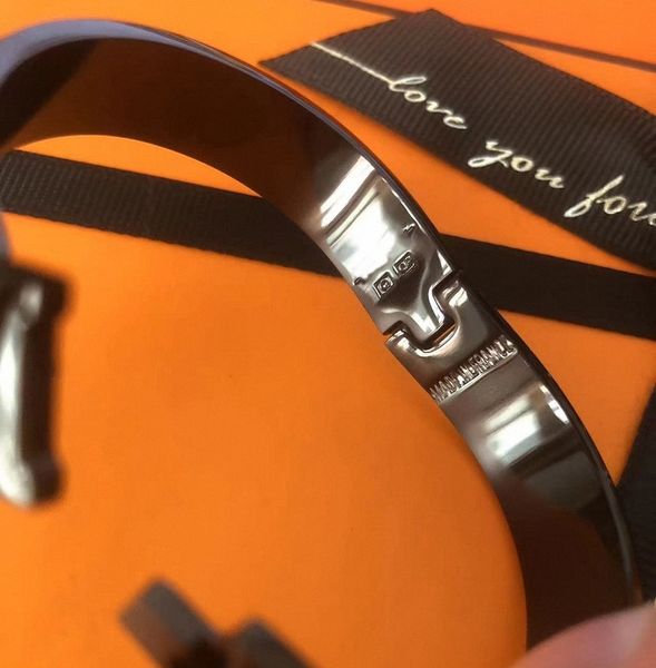 

12mm h bracelet mens bracelets black bangle for men women designer braclets enamel damen gold silver bangles pulsera bracciale oro bracciali